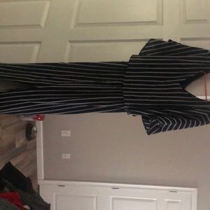 Jumpsuit blue and white